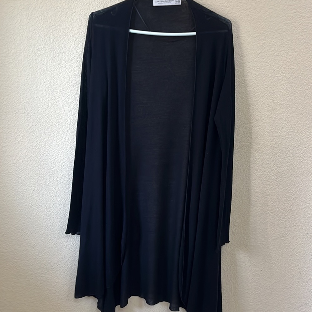 Zara Collection  long sleeve black cardigan , size: M
